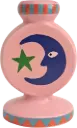 Kitsch Kitchen candle holder Loteria La Luna pillar