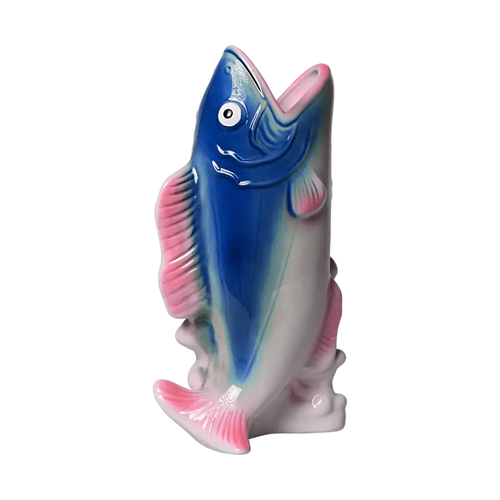 Kitsch Kitchen vase fish blue/pink