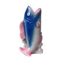 Kitsch Kitchen vase fish blue/pink