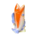 Kitsch Kitchen vase fish orange/blue