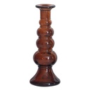 Kitsch Kitchen candle holder recycled glass orange