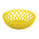 Kitsch Kitchen basket porcelain round Streetstyle yellow L