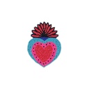 Kitsch Kitchen coaster Milagro heart blue