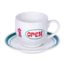 Kitsch Kitchen cup and saucer El Restaurante la signora