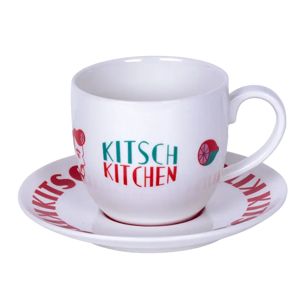 Kitsch Kitchen cup and saucer El Restaurante el signor 