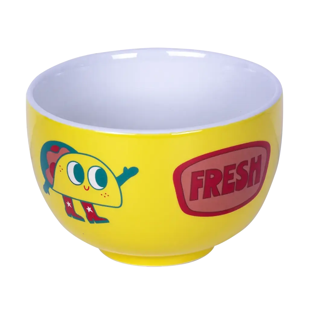 Kitsch Kitchen bowl El Restaurante yellow