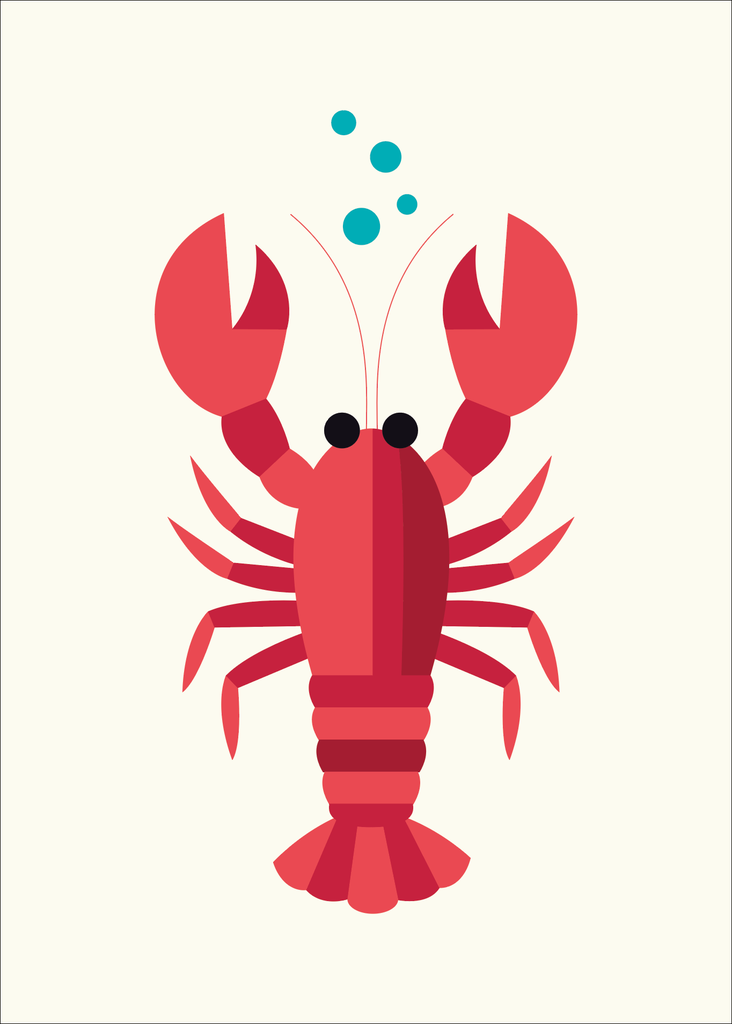 Kitsch Kitchen theedoek Sealife lobster 
