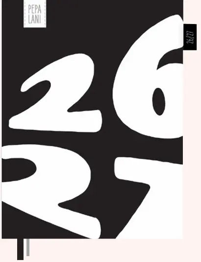 Pepa Lani B&W diary 2026/2027 numbers 