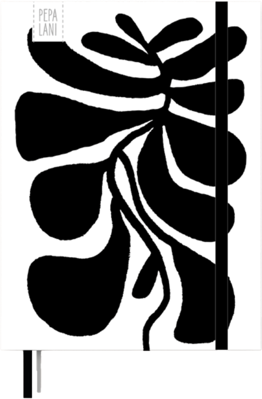 Pepa Lani B&W bullet journal leaves 