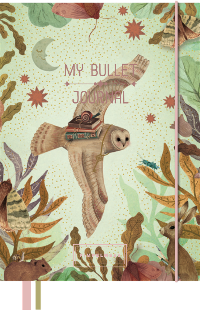 Pimpelmees Magical Forest bullet journal owl apple 