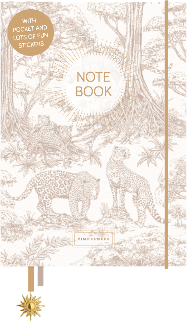 Pimpelmees Mono Savannah Stories notitieboek leopard warm nude 
