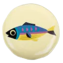 Kitsch Kitchen klein bord rond Sealife long fish