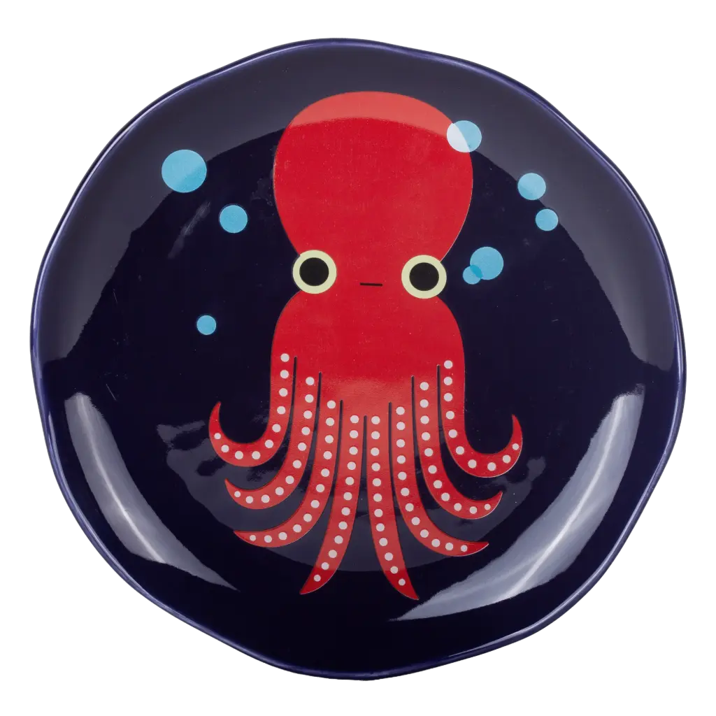 Kitsch Kitchen klein bord rond Sealife octopus