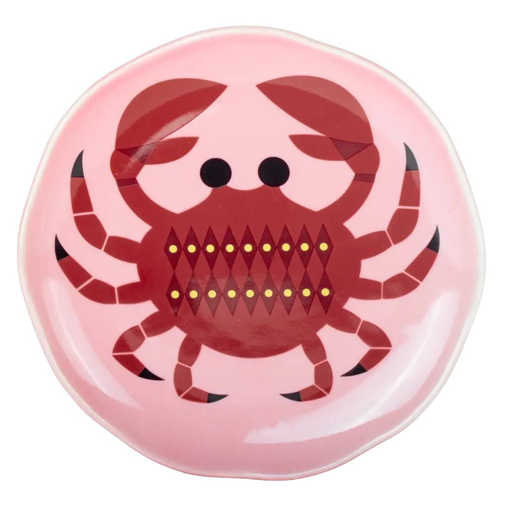 Kitsch Kitchen klein bord rond Sealife krab