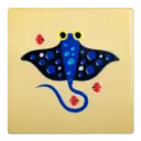 Kitsch Kitchen tegeltje Sealife stingray
