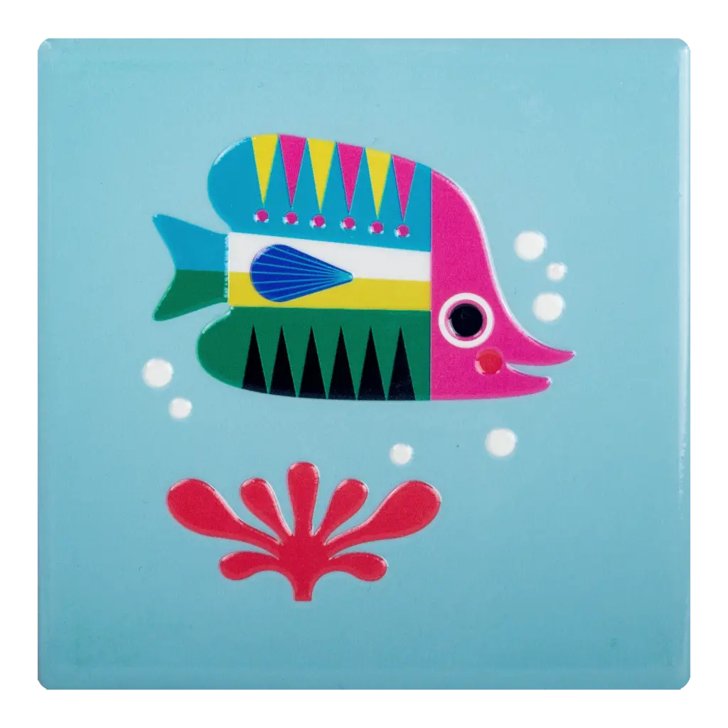 Kitsch Kitchen tegeltje Sealife coral fish