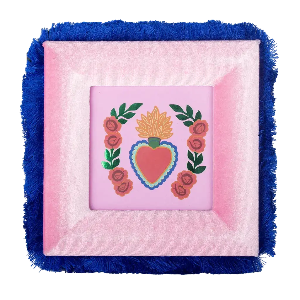 Kitsch Kitchen photo frame square 10x10cm Milagro heart pink