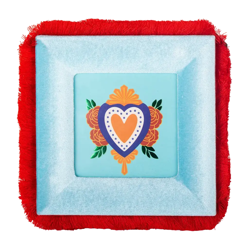 Kitsch Kitchen photo frame square 10x10cm Milagro heart blue