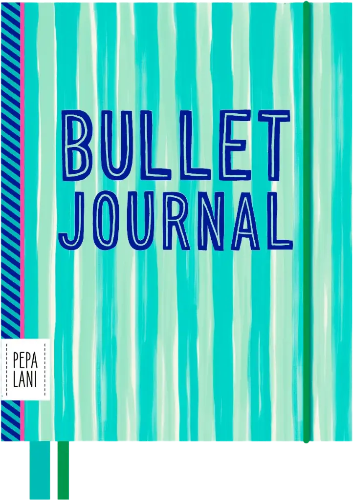 Pepa Lani Flower bullet journal stripes happy stripes green blue