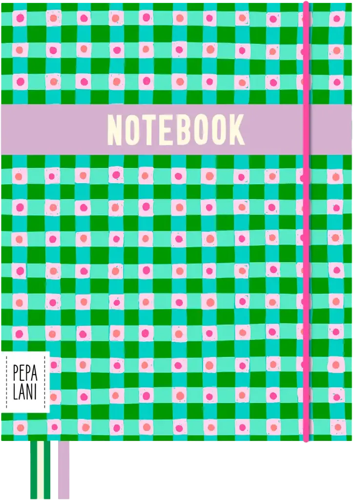 Pepa Lani Flower notebook flower checks