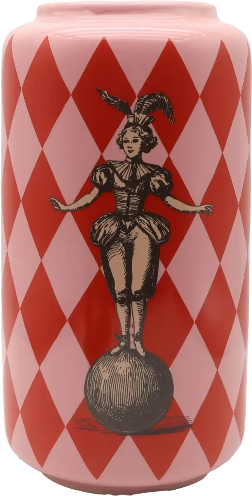 Kitsch Kitchen Kitsch Royale vaas Loretta roze/rood