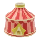 Kitsch Kitchen Kitsch Royale kandelaar/mini vaas circus tent roze/rood 9x11cm
