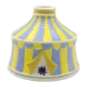 Kitsch Kitchen Kitsch Royale kandelaar/mini vaas circus tent geel/blauw 9x11cm