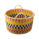 Kitsch Kitchen basket elephant grass round yellow M