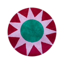 Kitsch Kitchen bathmat soleil round red