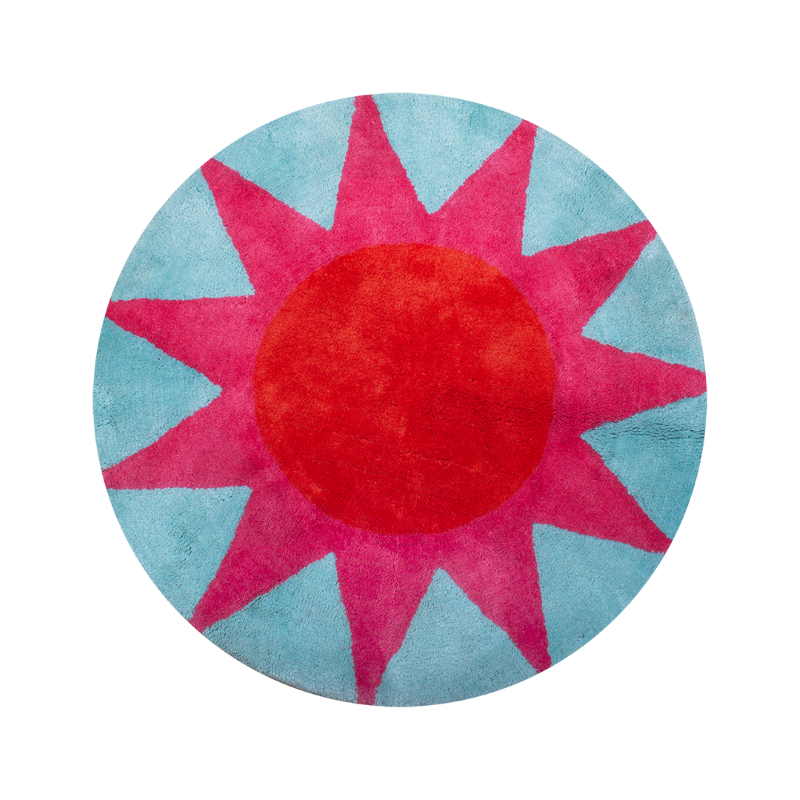 Kitsch Kitchen bathmat soleil round blue