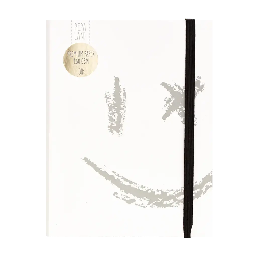 Pepa lani bullet journal PRO Black & White Smiley big silver 