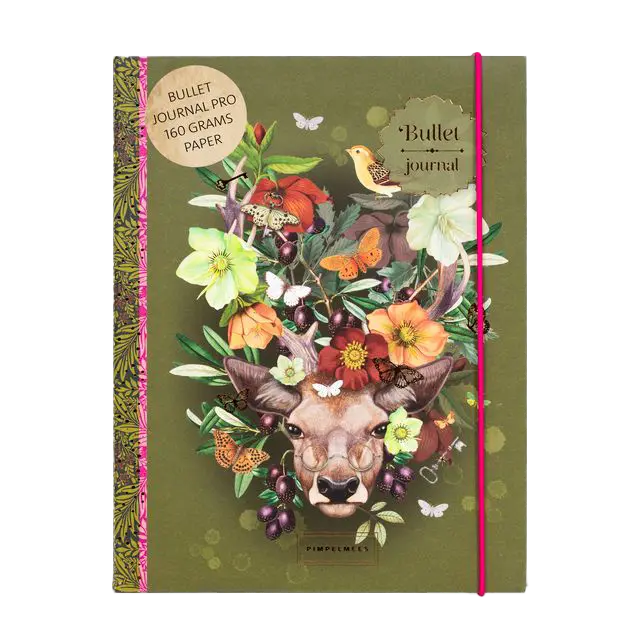 Pimpelmees bullet journal PRO Deer - Olive 