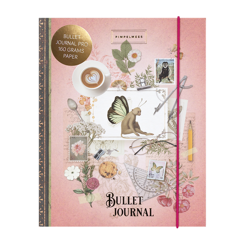 Pimpelmees bullet journal PRO Wonderland - Peach Wingmonkey 