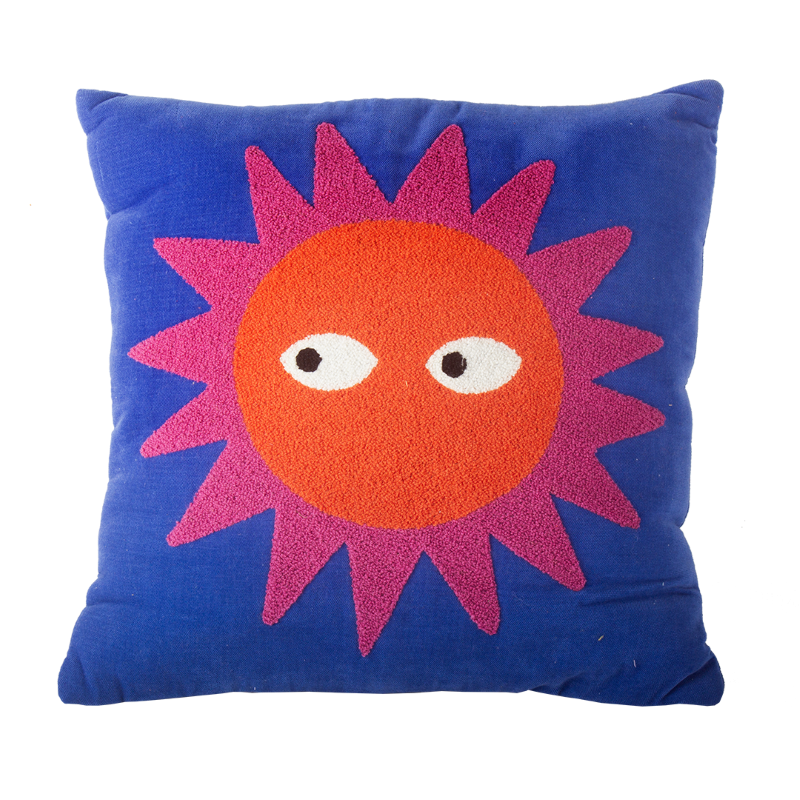 Kitsch Kitchen kussen Loteria sun blauw
