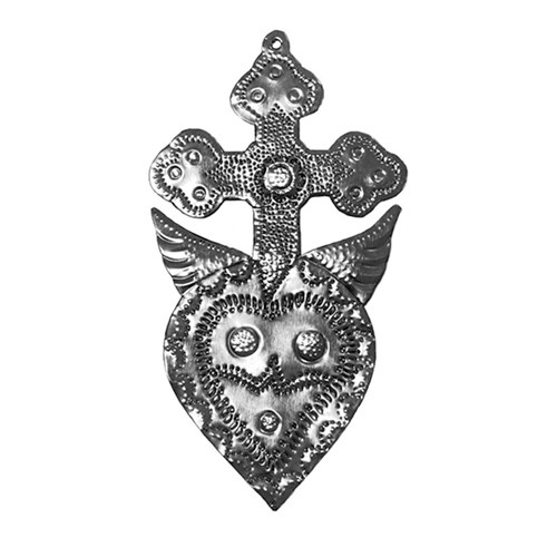 Kitsch Kitchen decoratie blikken Folclorico heart with cross