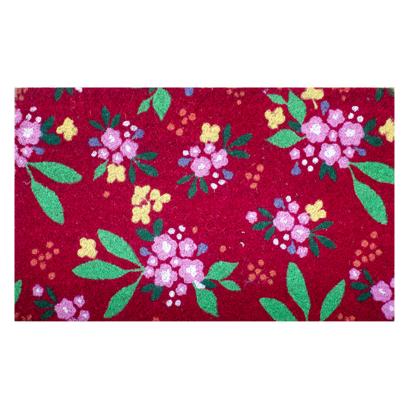 Kitsch Kitchen doormat Mercado de Flores roze