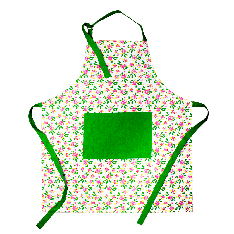 Kitsch Kitchen schort Mercado de Flores groen