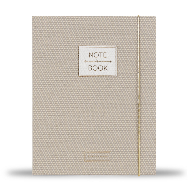 Pimpelmees notebook A5 Mono Luxe edition linnen warm nude 