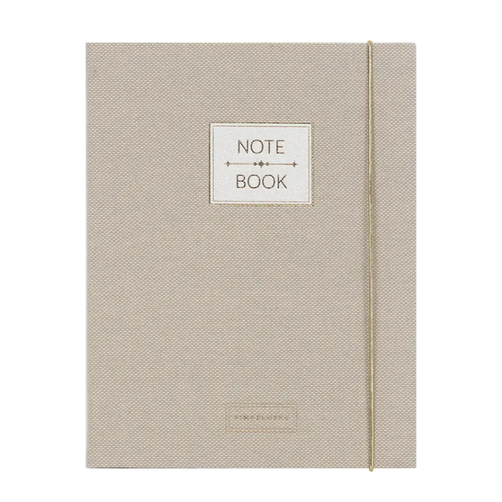Pimpelmees notitieboek A5 Mono Luxe edition linnen warm nude 