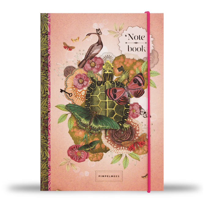 Pimpelmees notebook A6 Turtle - Peach 