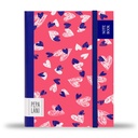 Pepa Lani notitieboek A6 Flower small hearts roze/wit 
