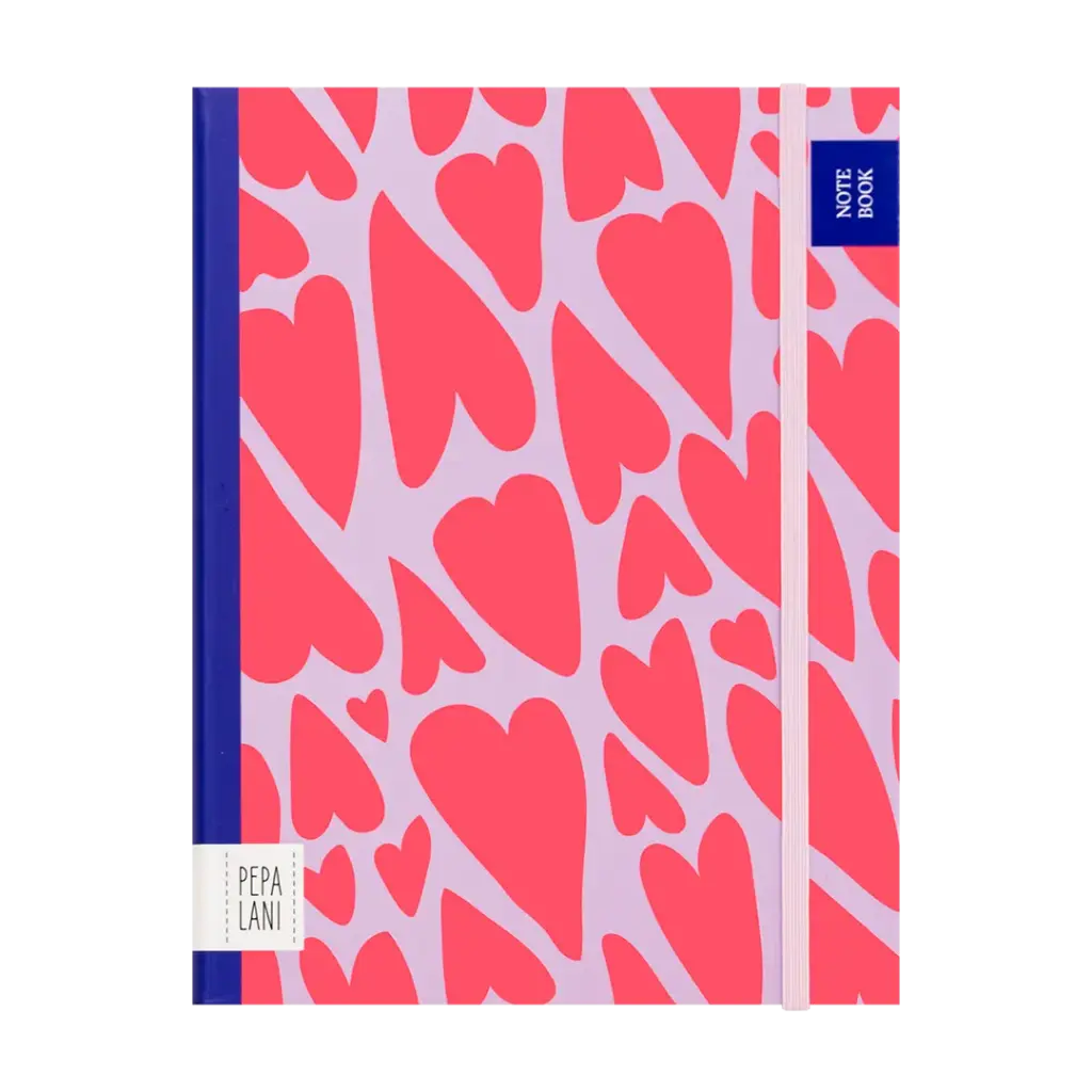 Pepa lani notebook A5 Flower hearts lila/pink 
