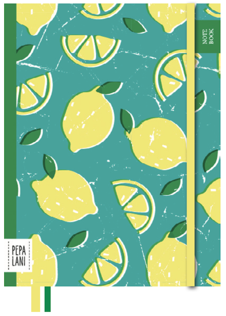 Pepa Lani notitieboek A5 Spring Flower & Fruity Retro lemon 