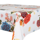 Kitsch Kitchen tafelzeil Crisantemos wit (1,20x11m)