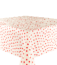 Kitsch Kitchen tafelzeil Lunares rood (1,20x11m)