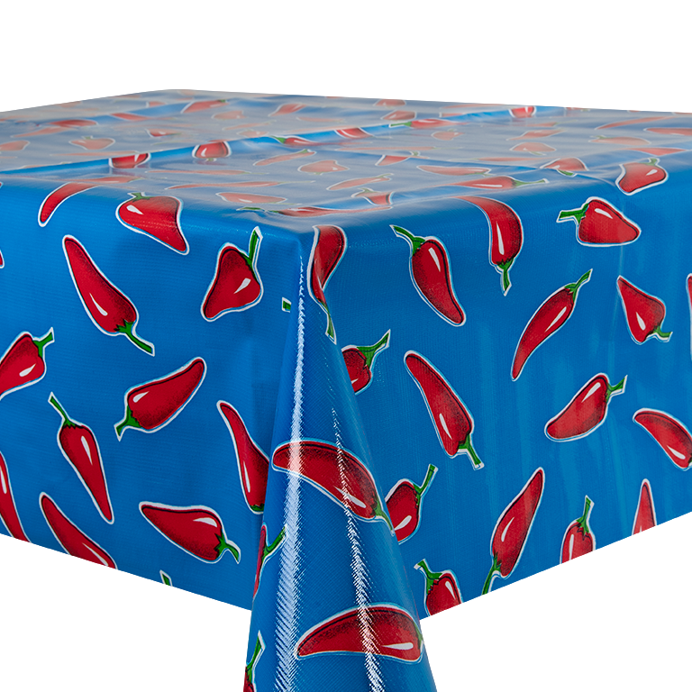 Kitsch Kitchen oilcloth Chiles blue (1,20x11m)