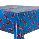 Kitsch Kitchen tafelzeil Chiles blauw (1,20x11m)