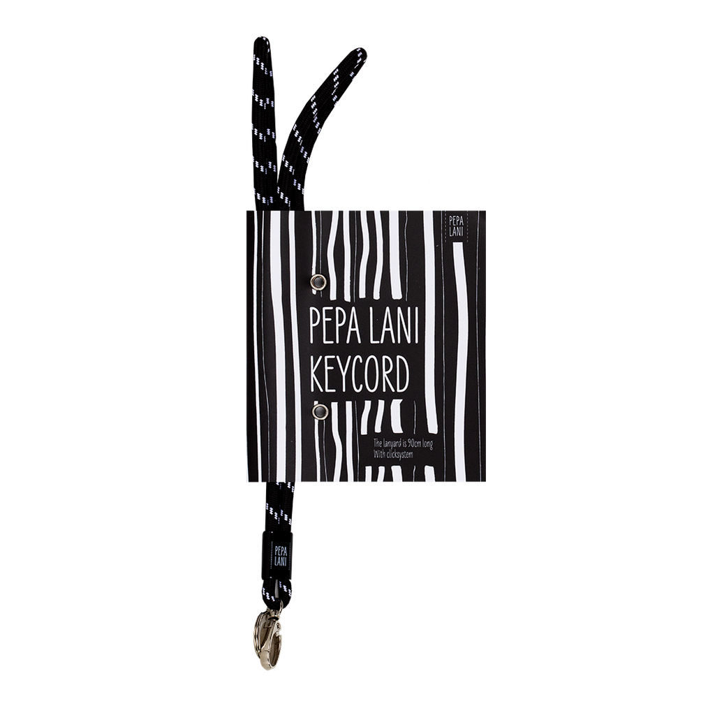 Pepa lani keycord Black & white stripes