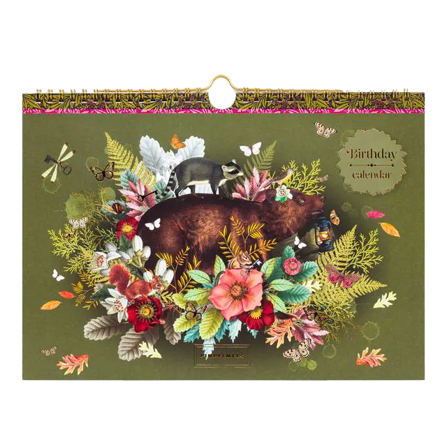 Pimpelmees verjaardagskalender Bear - Olive 