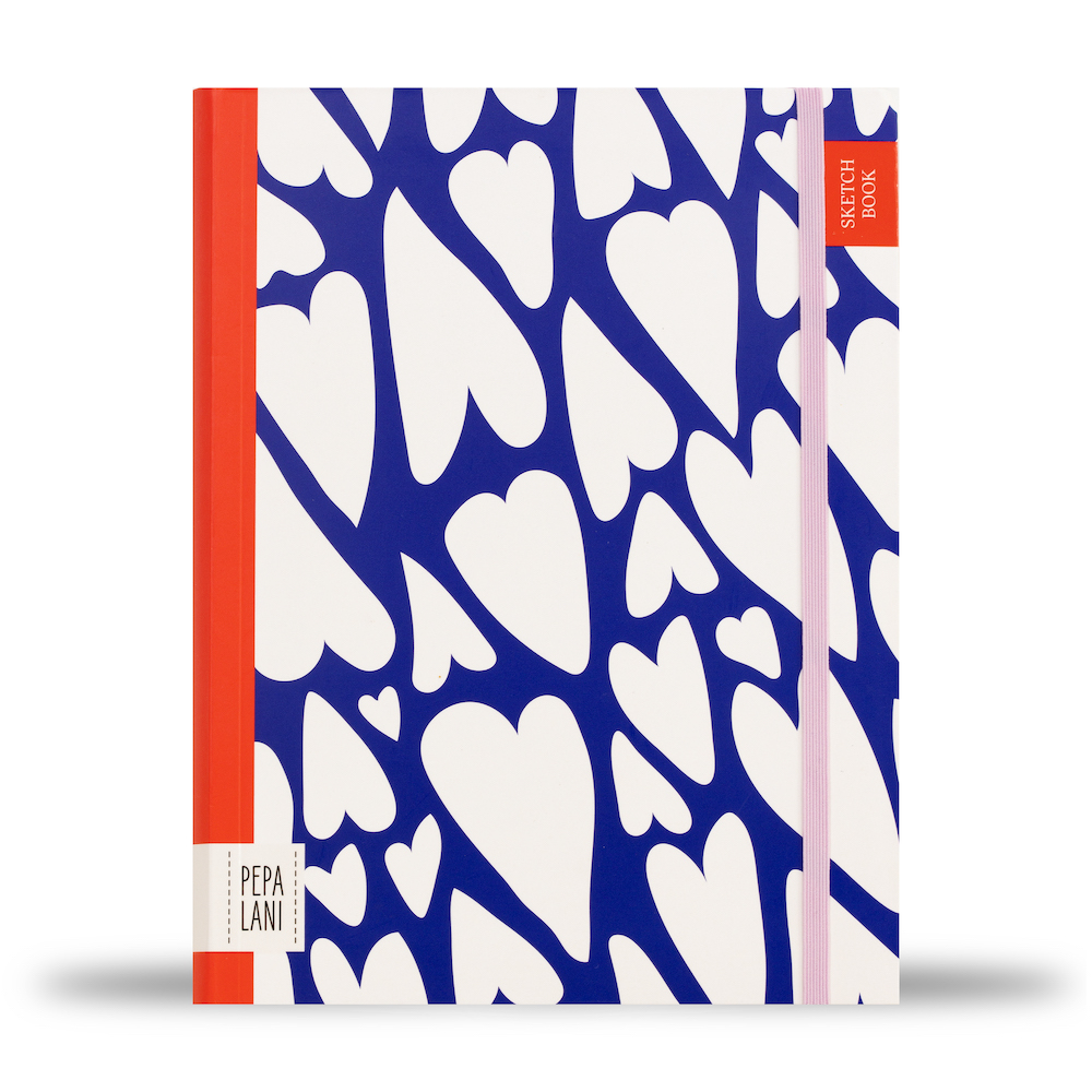 Pepa lani sketch book PRO Flower hearts big blue 